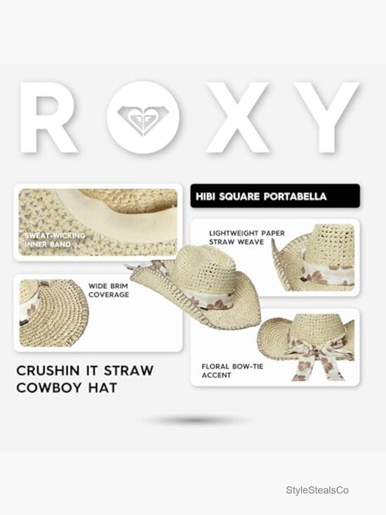 Straw Cowboy Hat - Wide Brim UPF 30 Sun Protection